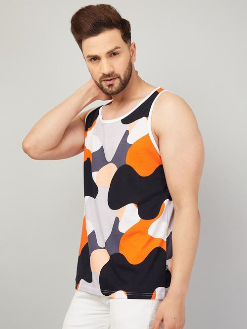 men printed cotton vest - 21194715 - Very Small Image - 1