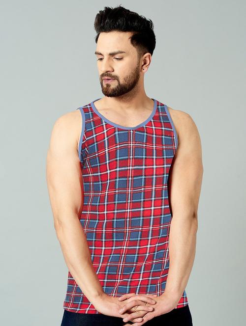 men printed cotton vest - 21194716 - Very Small Image - 1