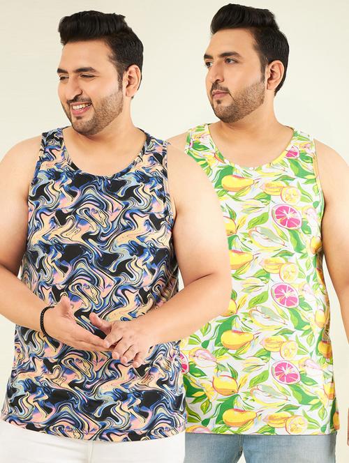 pack of 2 printed vests - 21194777 - Very Small Image - 1