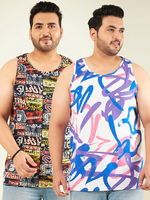 pack of 2 printed vests - 21194781 - Very Small Image - 1