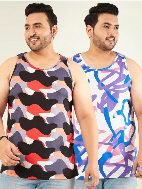 pack of 2 printed vests - 21194784 - Very Small Image - 1