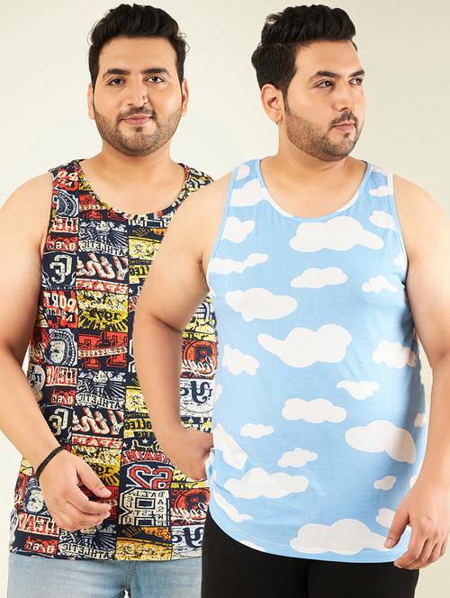 pack of 2 printed vests - 21194790 - Very Small Image - 1