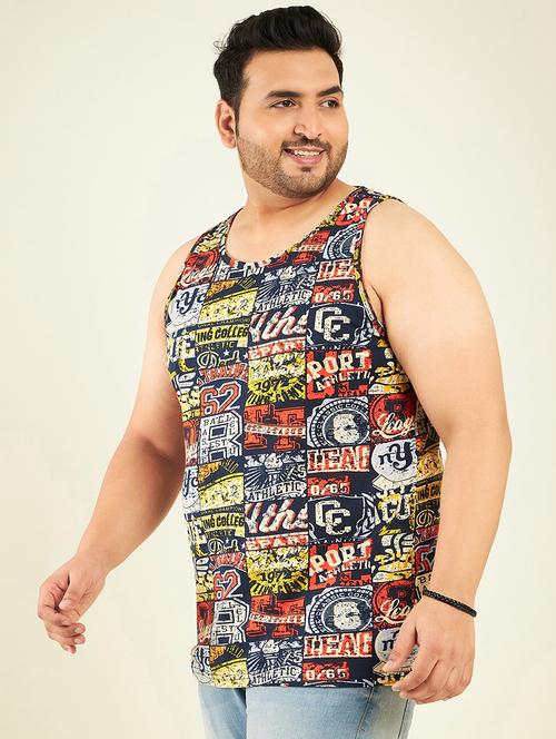 men printed cotton vest - 21194796 - Very Small Image - 1