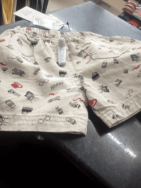 cream twill shorts & three fourth - 21195144 - Very Small Image - 1