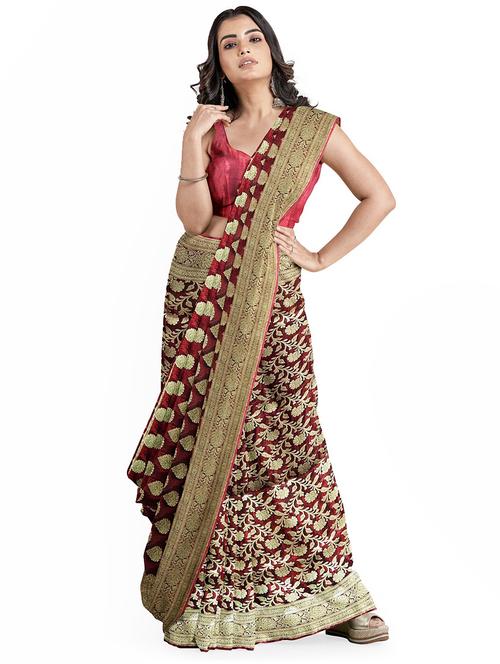 women self design banarasi saree - 21196111 - Very Small Image - 1