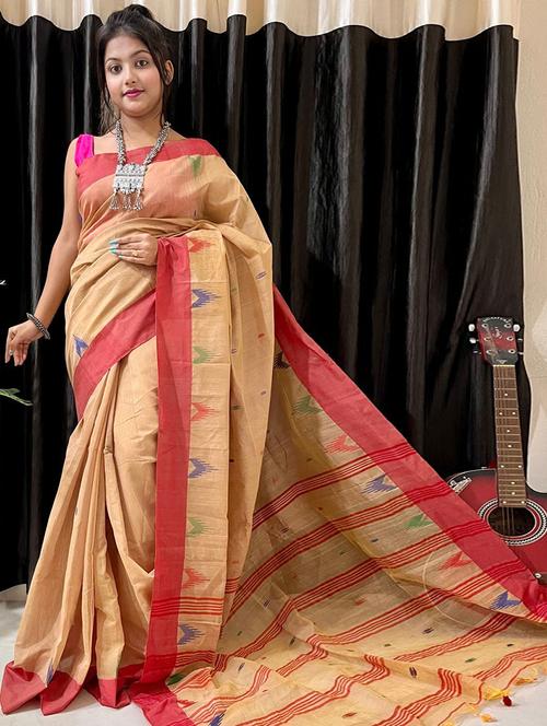 women self design handloom saree with blouse - 21196565 - Very Small Image - 1