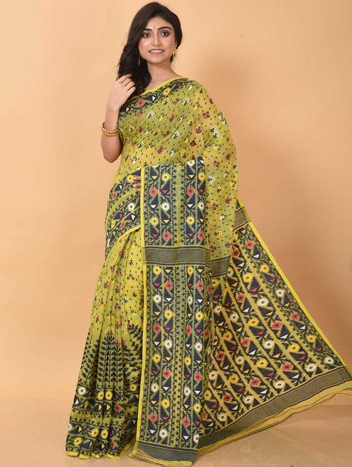 women self design jamdani saree - 21196979 - Very Small Image - 1