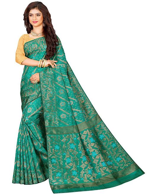 women self design jamdani saree - 21197163 - Very Small Image - 1