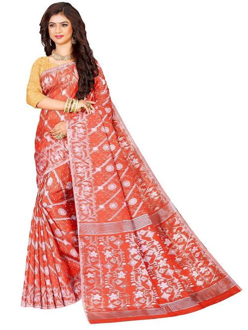 women self design jamdani saree - 21197167 - Very Small Image - 1