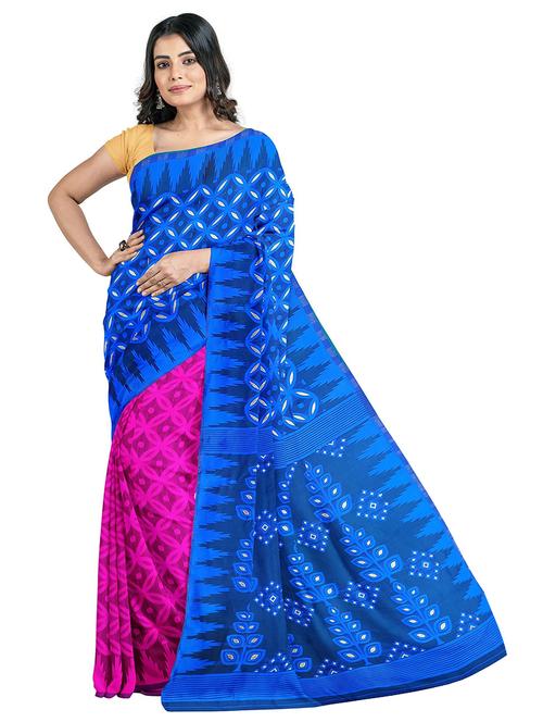 women self design jamdani saree - 21197273 - Very Small Image - 1