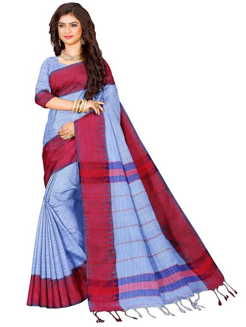women self design handloom saree with blouse - 21197383 - Very Small Image - 1