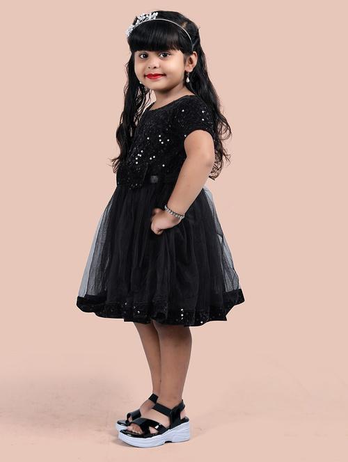 girls self-designed net frock - 21198155 - Very Small Image - 1