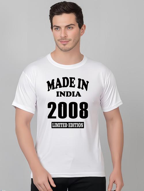 men front print round neck t-shirt - 21208420 - Very Small Image - 1
