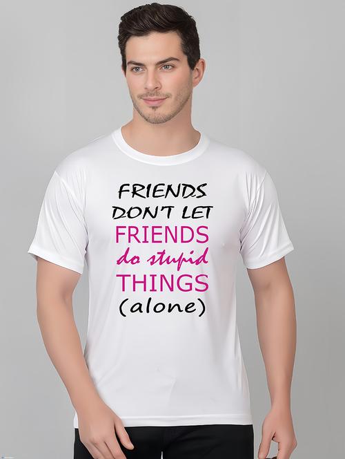 men round neck front print t-shirt - 21208971 - Very Small Image - 1