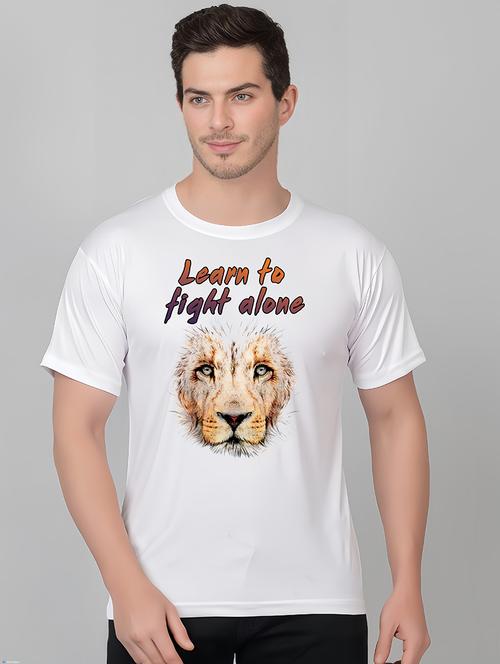 men round neck front print t-shirt - 21209078 - Very Small Image - 1