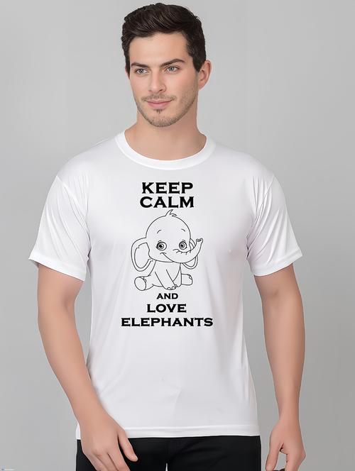 men round neck front print t-shirt - 21209087 - Very Small Image - 1