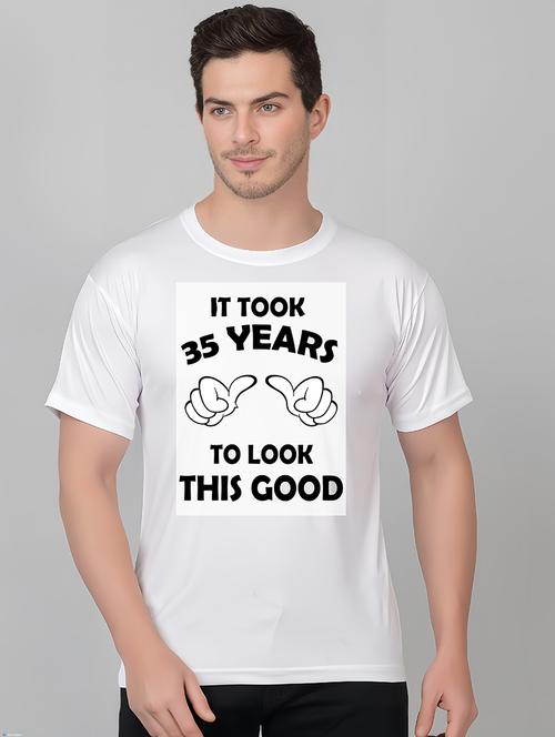 men round neck front print t-shirt - 21209149 - Very Small Image - 1