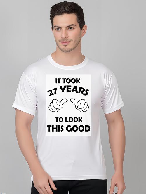 men round neck front print t-shirt - 21209157 - Very Small Image - 1