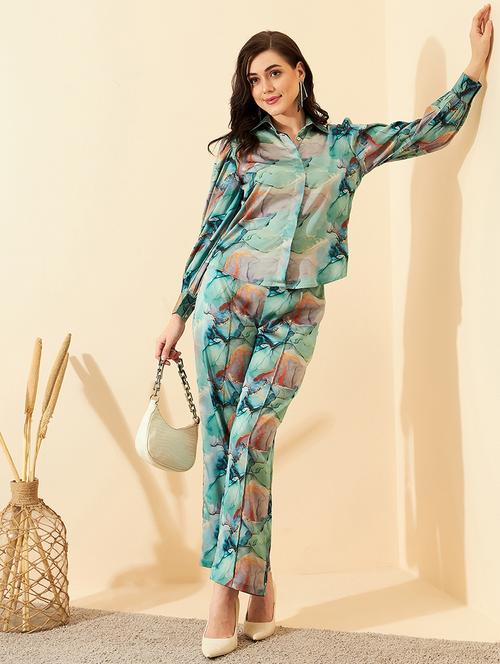 women printed shirt and trouser co-ord set - 21217578 - Very Small Image - 1