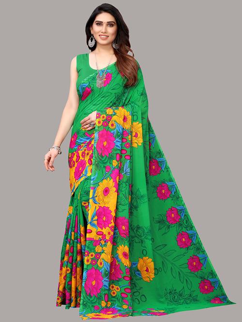women printed saree - 21220136 - Very Small Image - 1