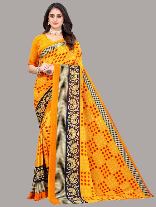 women printed saree - 21220238 - Very Small Image - 1