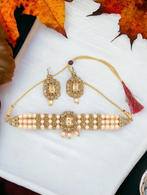 gold platedn ecklace necklaces earring set - 21222120 - Very Small Image - 1