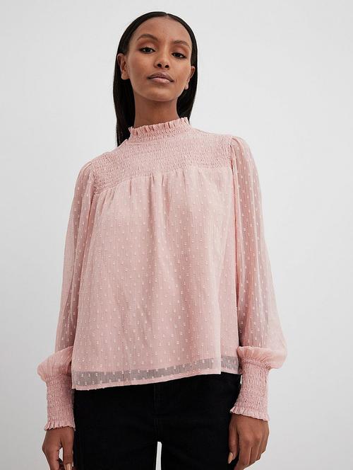 pink chiffon regular top - 21222279 - Very Small Image - 1
