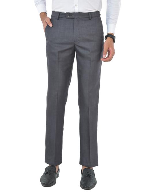 men solid mid rise formal trouser - 21223428 - Very Small Image - 1