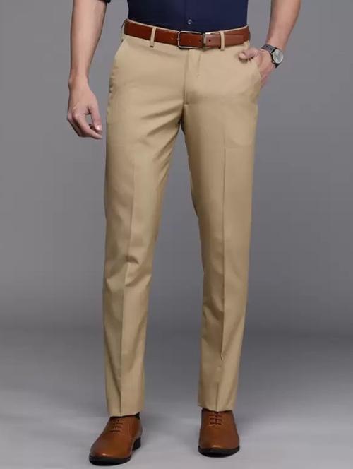 men solid mid rise formal trouser - 21223451 - Very Small Image - 1