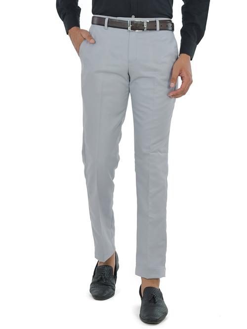 men solid mid rise formal trouser - 21223455 - Very Small Image - 1