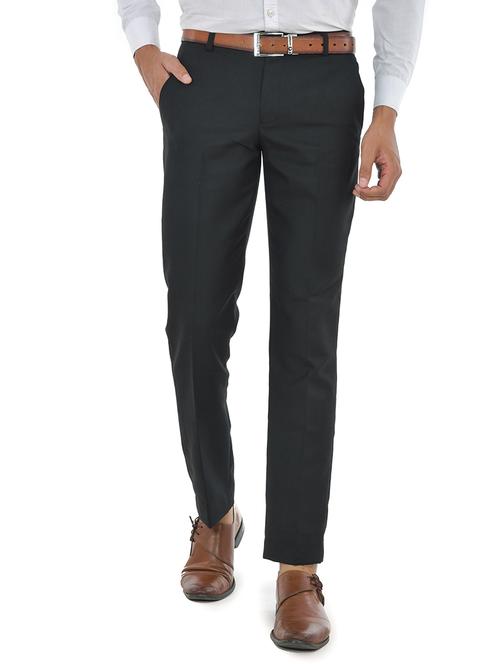 men solid mid rise formal trouser - 21223457 - Very Small Image - 1