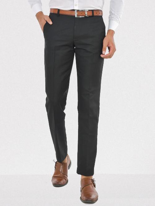 men solid mid rise formal trouser - 21223459 - Very Small Image - 1