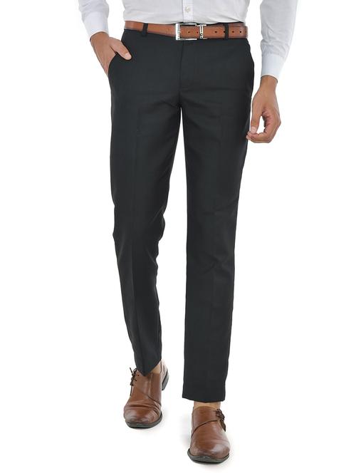 men solid mid rise formal trouser - 21223461 - Very Small Image - 1