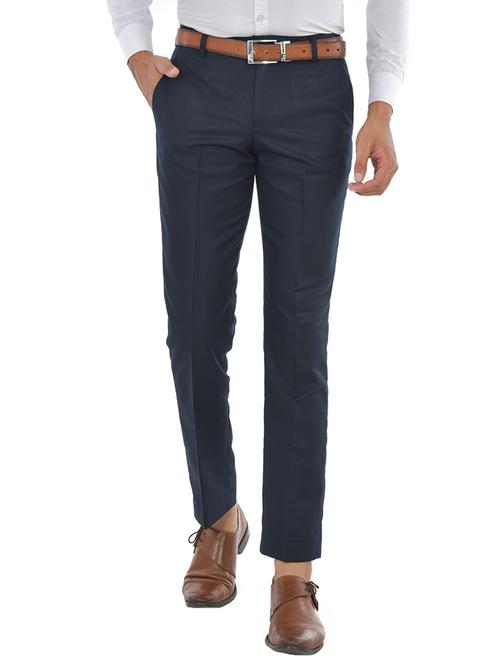 men solid mid rise formal trouser - 21223462 - Very Small Image - 1