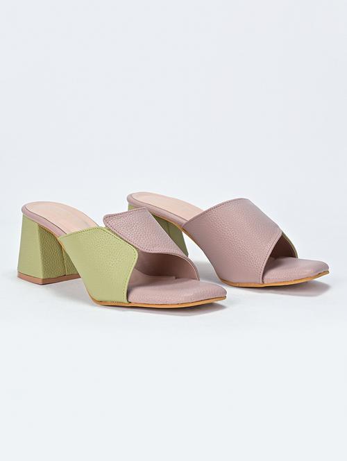 pink synthetic slip on sandals - 21223482 - Very Small Image - 1