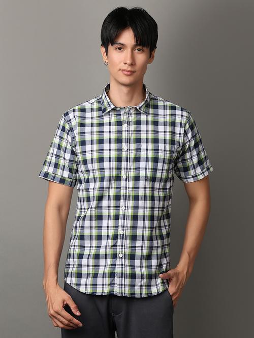 men collared neck short sleeves casual shirt - 21224474 - Very Small Image - 1