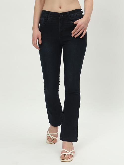 women solid plain mid rise jean - 21225067 - Very Small Image - 1
