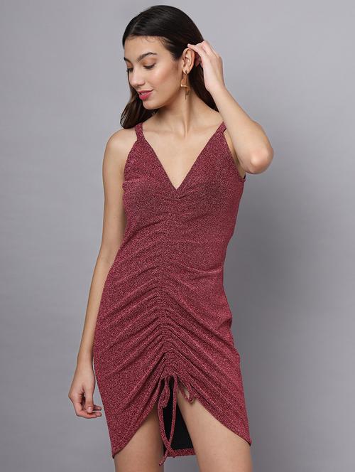 women shoulder strap ruched bodycon dress - 21225138 - Very Small Image - 1