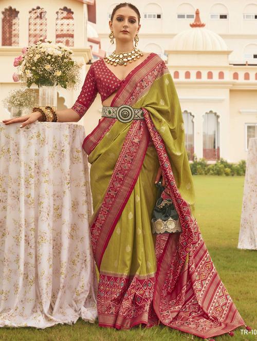 women self design half and half saree with blouse - 21226144 - Very Small Image - 1