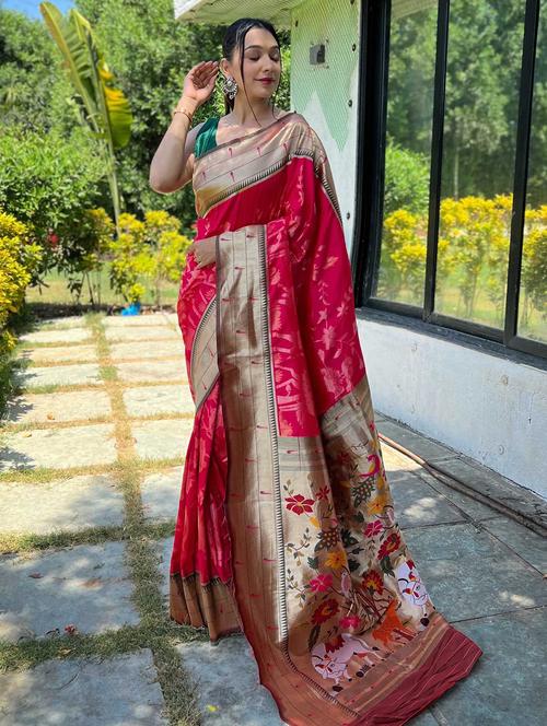women self design paithani saree - 21226234 - Very Small Image - 1