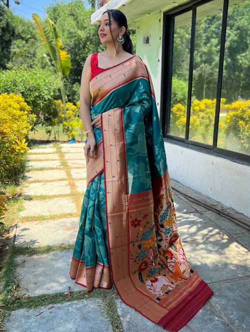 women self design paithani saree - 21226236 - Very Small Image - 1
