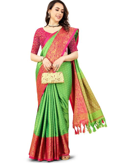 women self design bordered saree with blouse - 21226434 - Very Small Image - 1