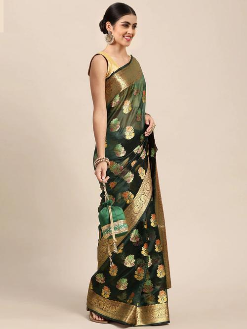 women self design bordered saree - 21226444 - Very Small Image - 1