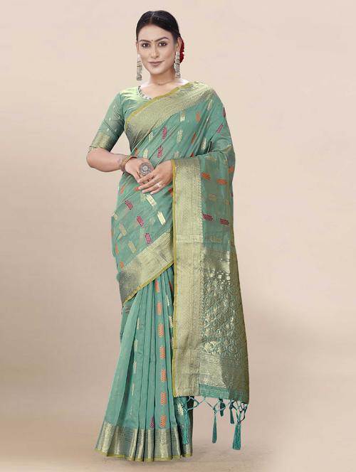 women self-designed handloom saree with blouse - 21226490 - Very Small Image - 1