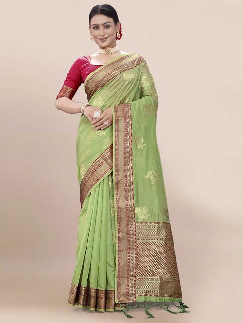 women self design kanjivaram saree - 21226496 - Very Small Image - 1