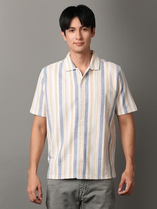 off white cotton front print tshirt - 21227020 - Very Small Image - 1