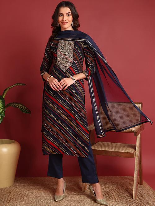 blue viscose suit set - 21227927 - Very Small Image - 1