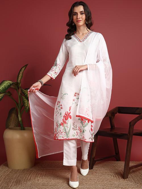 women printed kurta pant suit set - 21227943 - Very Small Image - 1