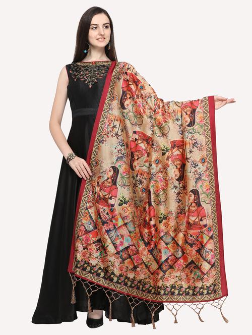 women multi color printed dupatta - 21229318 - Very Small Image - 1