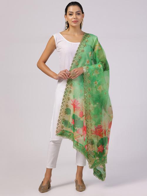 women printed dupatta - 21229390 - Very Small Image - 1